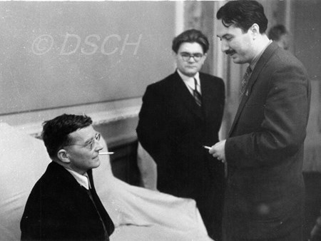 <p>Shostakovich in the Grand Hall of the Philharmonic…</p>