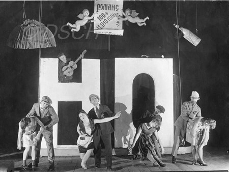 <p>Scene from Leningrad TRAM play ‘The Gunshot’. 1929…</p>