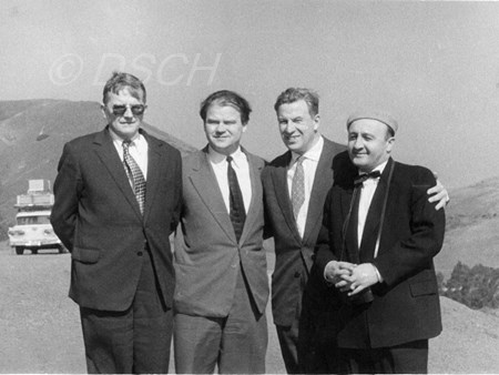 <p>Дмитрий Шостакович, Тихон Хренников, Борис Ярустов…</p>