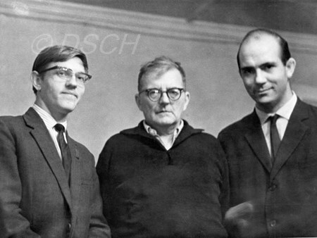 <p>Дмитрий Наговицын, Дмитрий Шостакович и Вадим Бибе…</p>