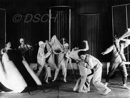 <p>Rehearsal of the ‘Budennovites’ [members of the Bu…</p>