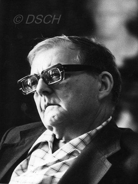<p>Shostakovich in his office. June 1975.<br />Photo by V. …</p>