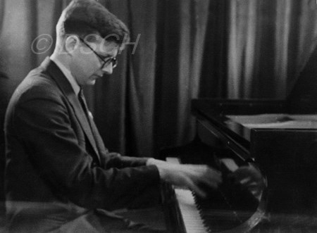 <p>Shostakovich playing the piano in the second half …</p>